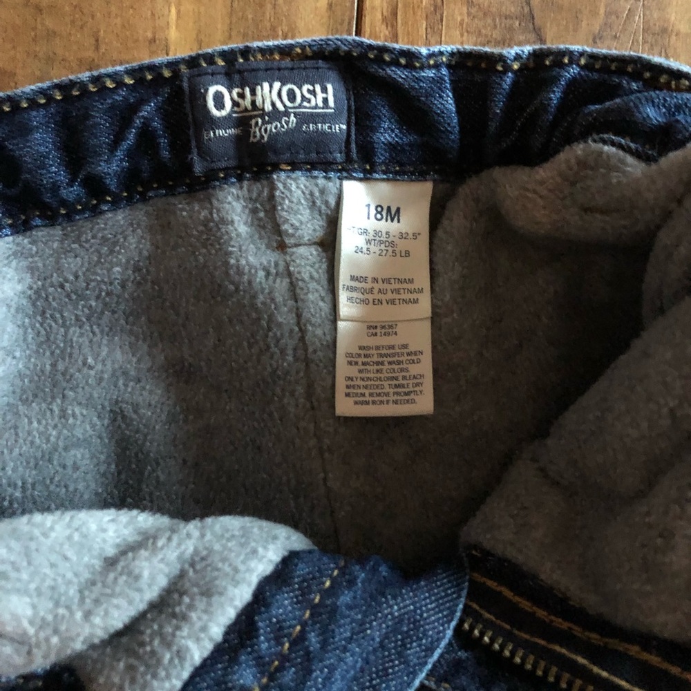 Toddler jeans fleece lined